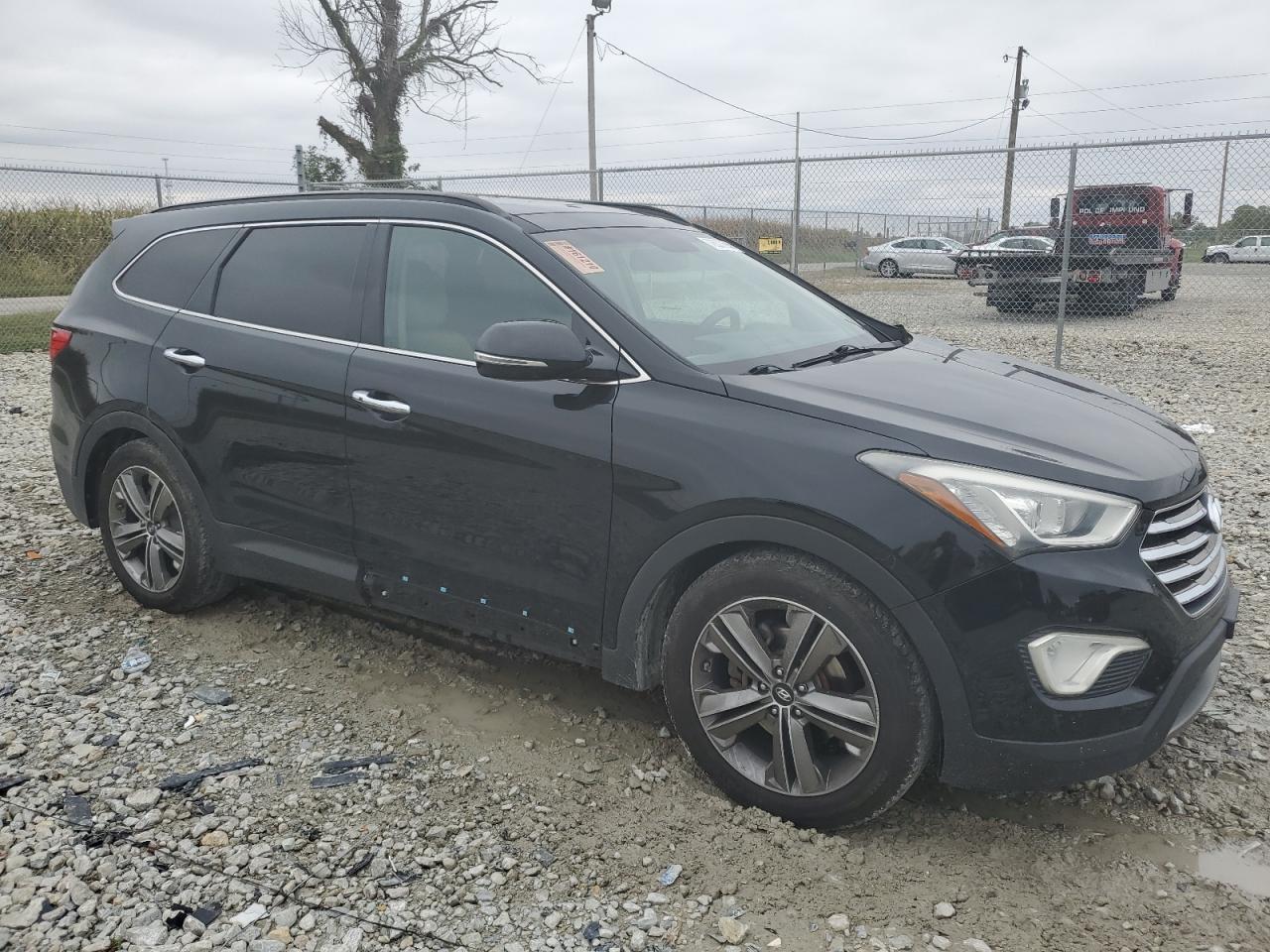 2013 Hyundai Santa Fe VIN KM8SR4HF1DU000887 Copart auction photo, front end / side damage thumbnail 4