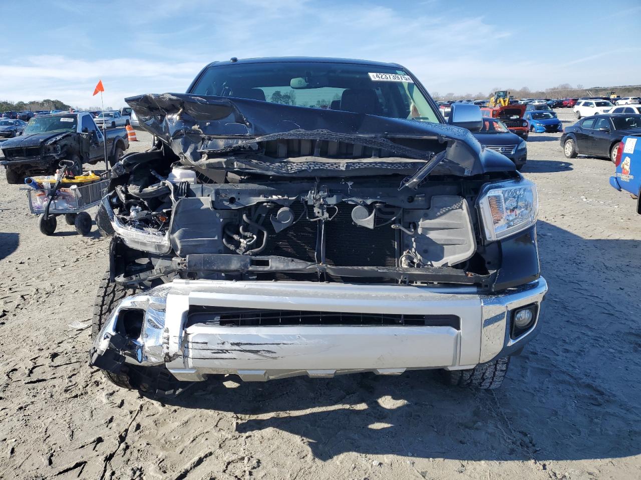 2014 Toyota Tundra VIN 5TFGY5F10EX152623 Copart auction photo, front end / minor dent/scratches damage thumbnail 5