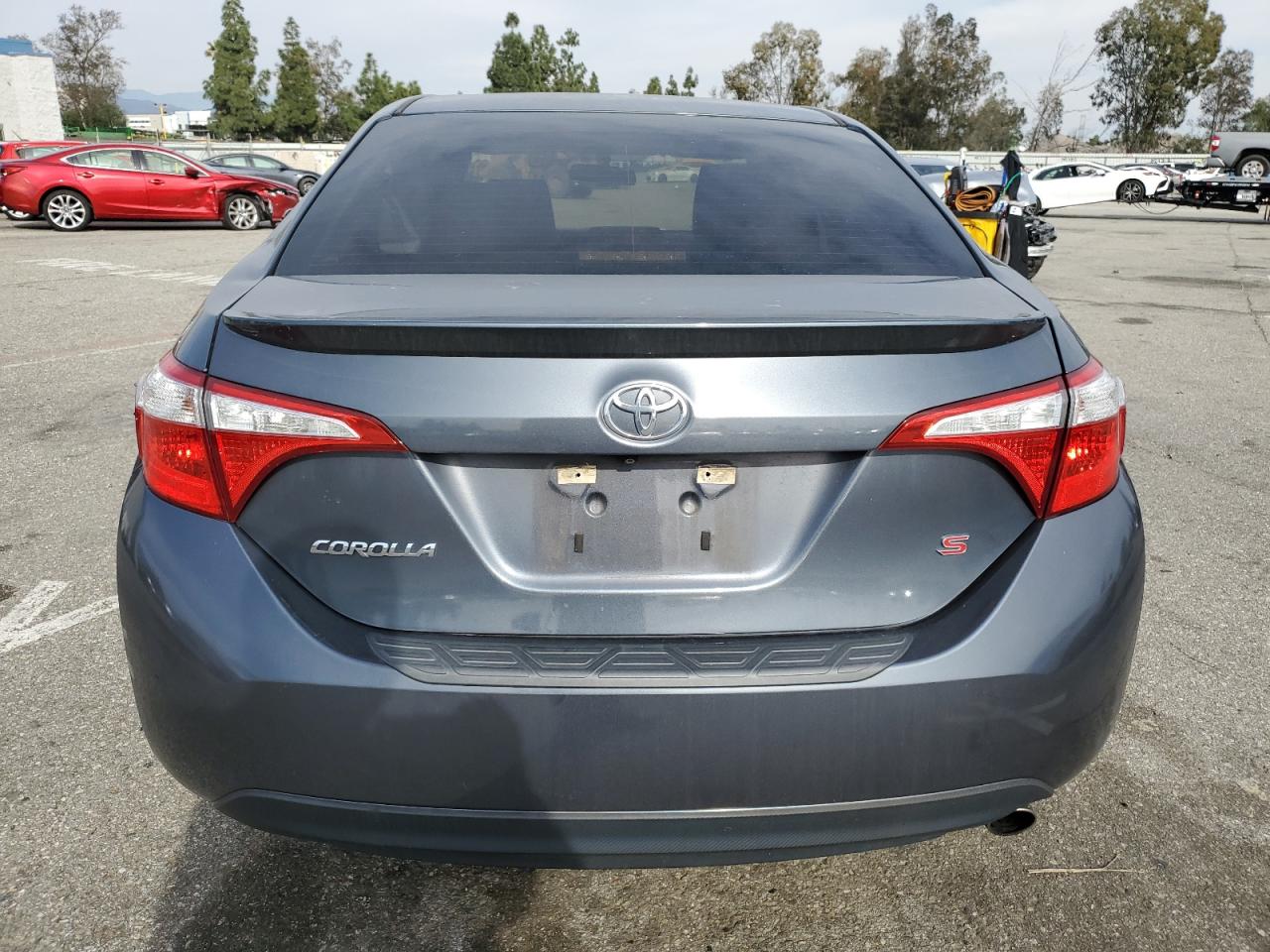 2016 Toyota Corolla VIN 5YFBURHE9GP559256 Copart auction photo, side / front end damage thumbnail 6