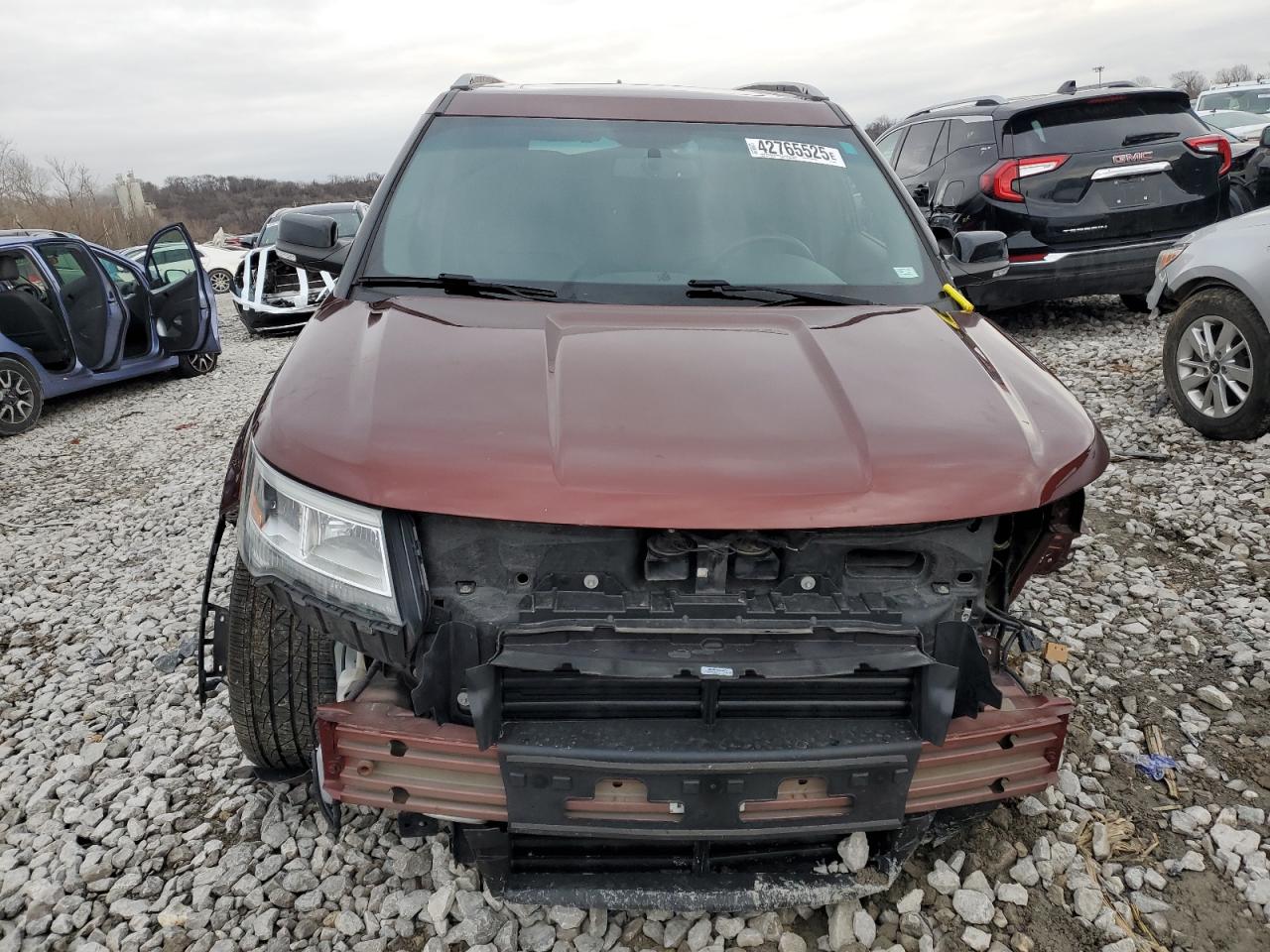 2016 Ford Explorer VIN 1FM5K8D88GGD23871 Copart auction photo, front end / side damage thumbnail 5