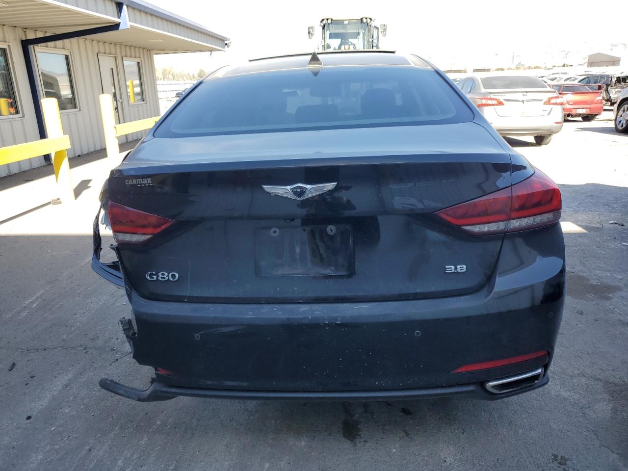 2017 Genesis G80 VIN KMHGN4JE8HU184184 Copart auction photo, rear end / side damage thumbnail 6