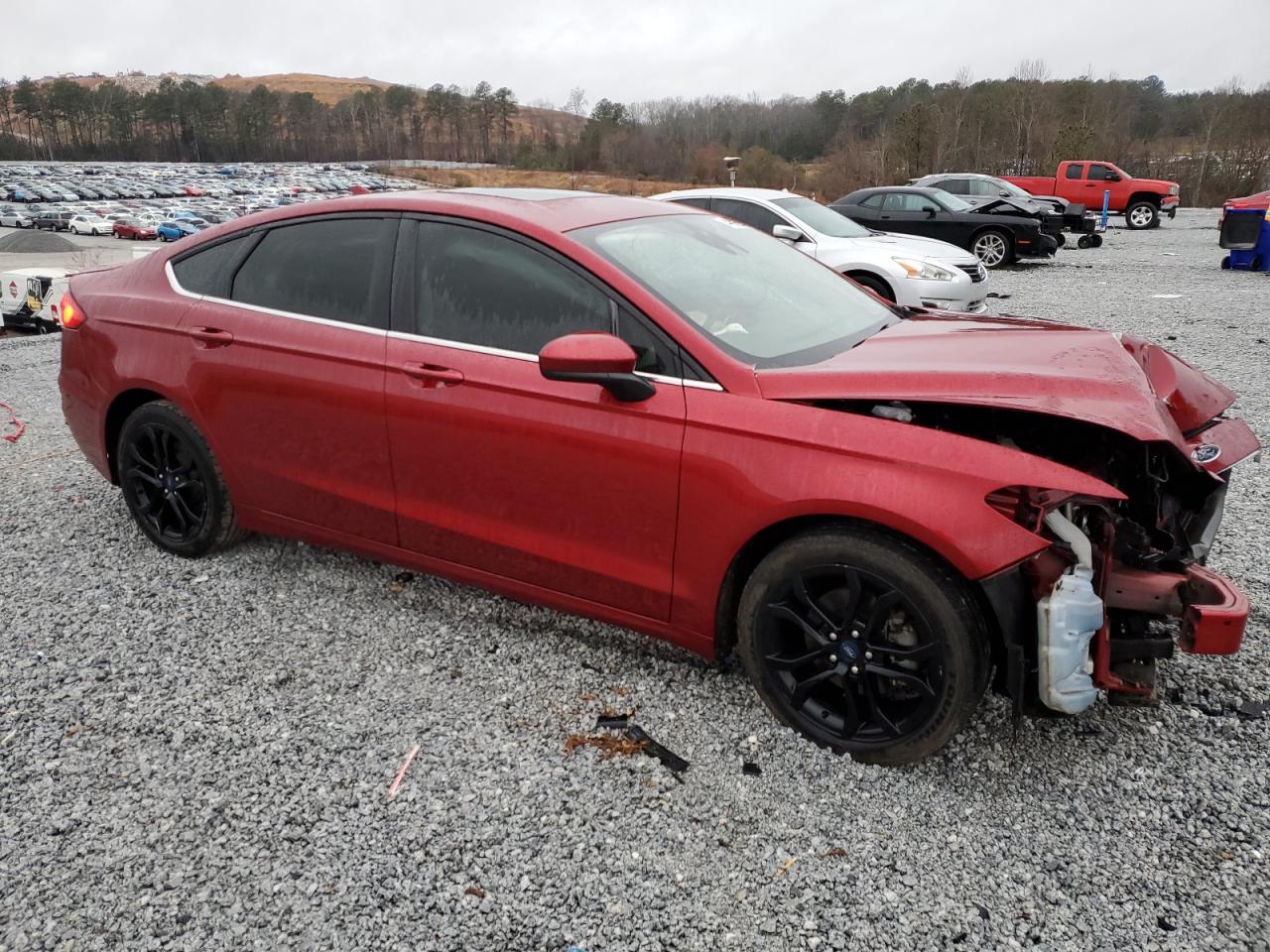 2019 Ford Fusion VIN 3FA6P0HD8KR159998 Copart auction photo, front end / mechanical damage thumbnail 4