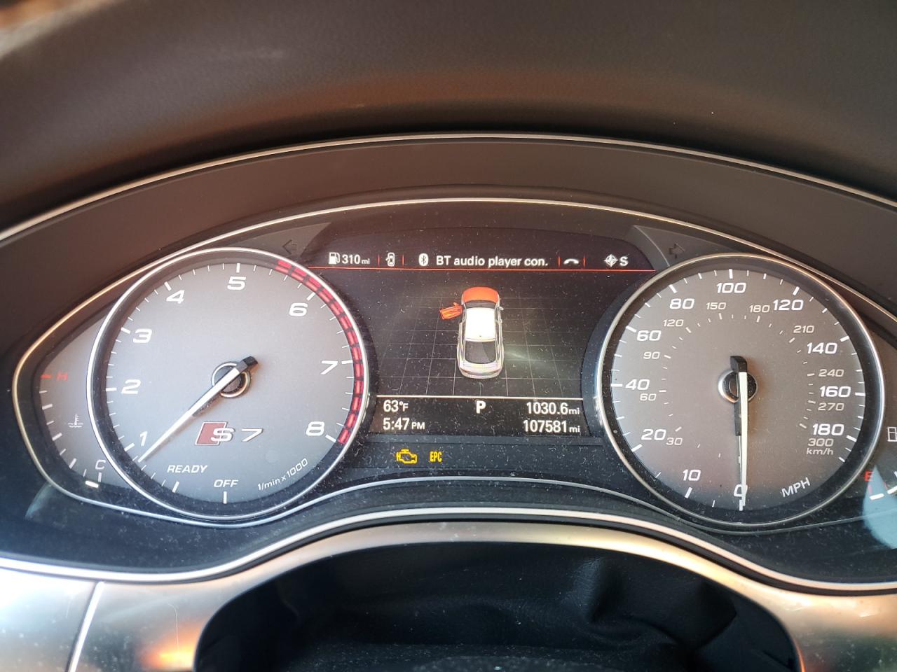 2017 Audi S7 VIN WAUWFAFC9HN033980 Copart auction photo, rear end / side damage thumbnail 9
