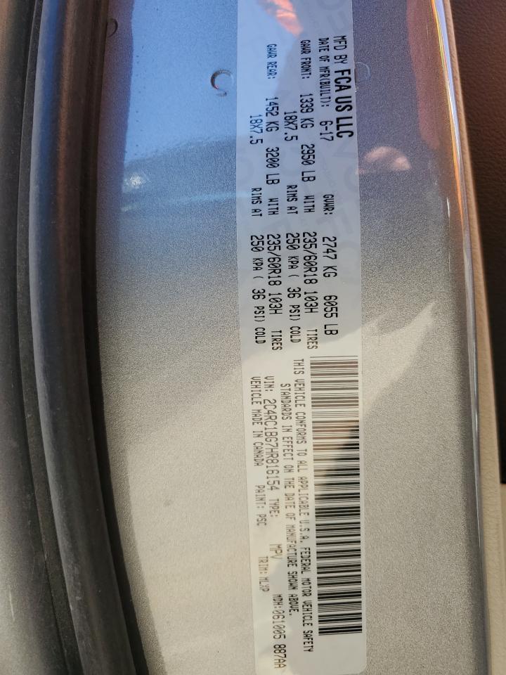 2017 Chrysler Pacifica VIN 2C4RC1BG7HR816154 Copart auction photo, front end / side damage thumbnail 13