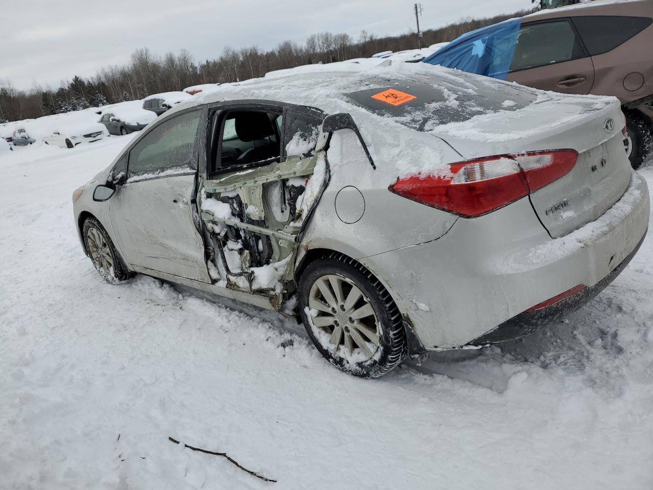 2014 KIA Forte VIN KNAFX4A69E5193367 Copart auction photo, side / minor dent/scratches damage thumbnail 2