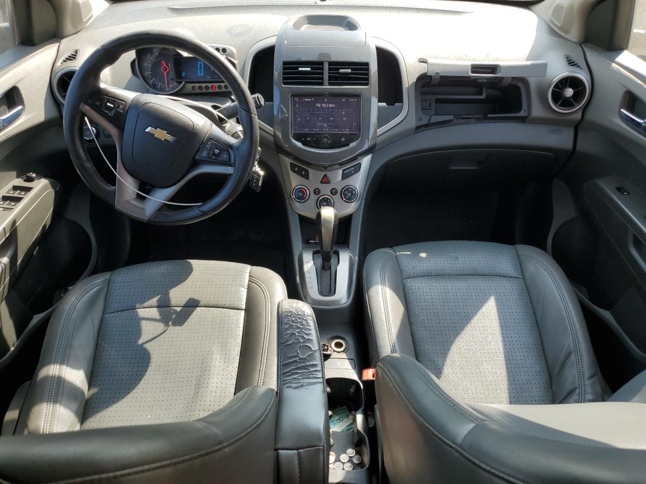 2015 Chevrolet Sonic VIN 1G1JE6SB8F4121103 Copart auction photo, side / front end damage thumbnail 8