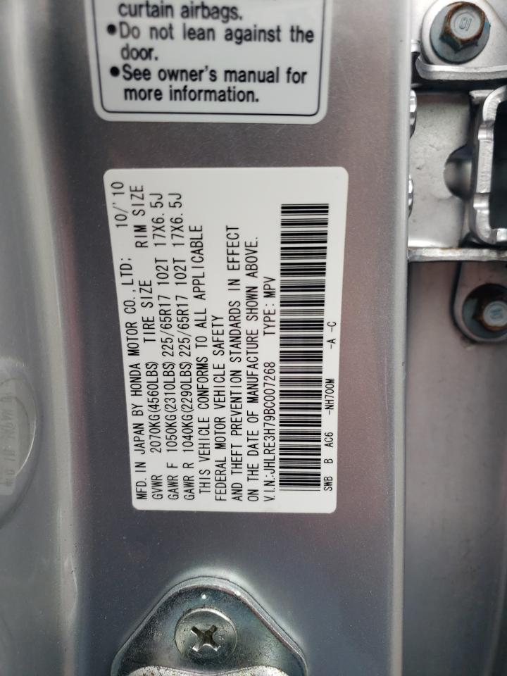 2011 Honda CR-V VIN JHLRE3H79BC007268 Copart auction photo, front end damage thumbnail 13