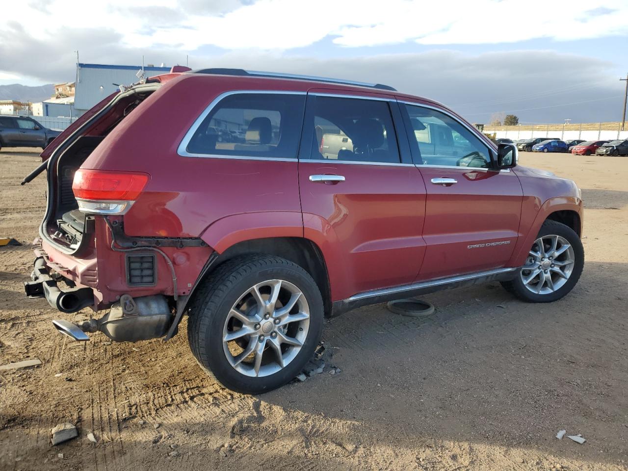 2015 Jeep Grand Cherokee VIN 1C4RJFJG6FC797896 Copart auction photo, side / rear end damage thumbnail 3