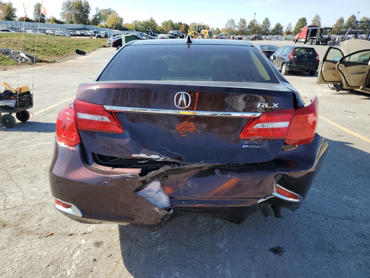 2014 Acura RLX VIN JH4KC1F91EC003294 Copart auction photo, rear end damage thumbnail 6