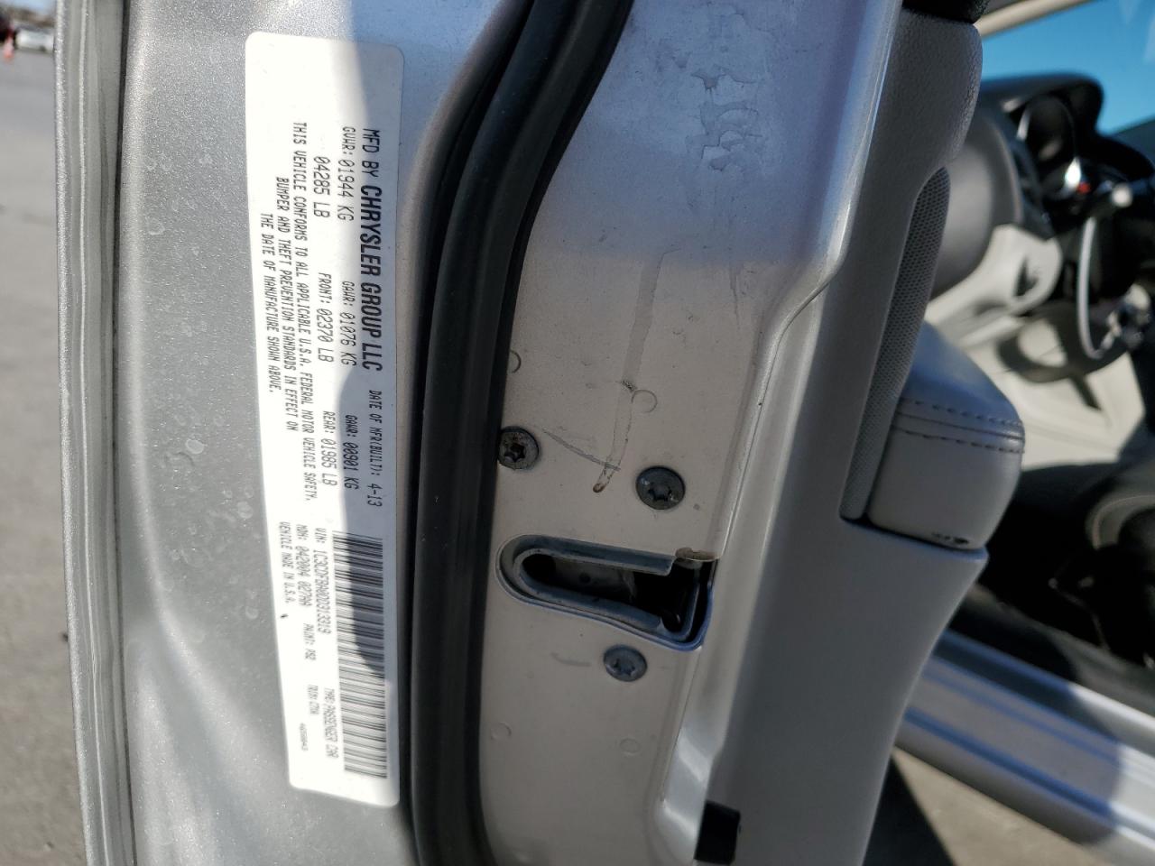 2013 Dodge Dart VIN 1C3CDFBA0DD313319 Copart auction photo, front end damage thumbnail 12