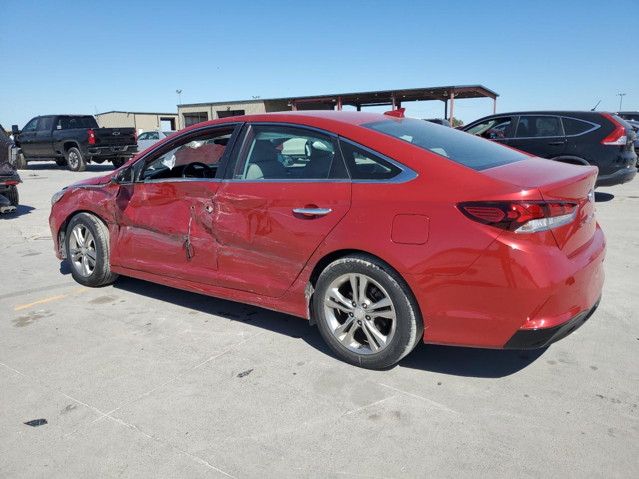 2019 Hyundai Sonata VIN 5NPE34AF8KH776616 Copart auction photo, side damage thumbnail 2