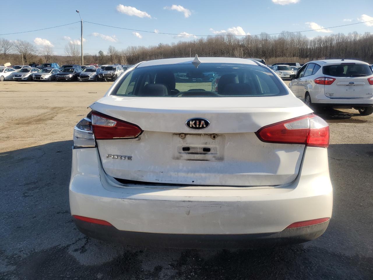 2014 KIA Forte VIN KNAFX4A65E5200931 Copart auction photo, rear end damage thumbnail 6