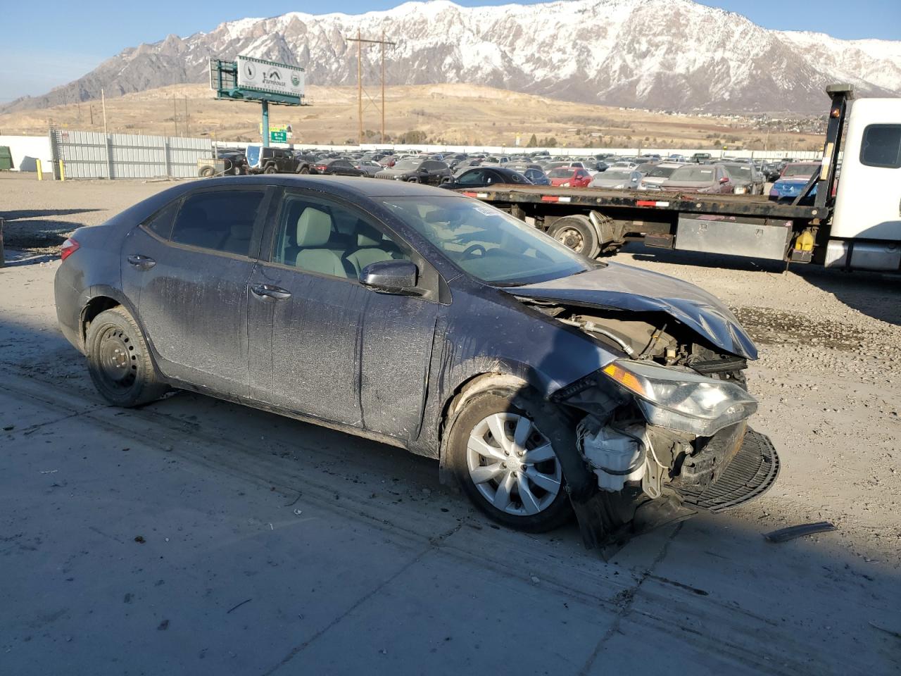 2014 Toyota Corolla VIN 5YFBURHE7EP170791 Copart auction photo, front end damage thumbnail 4