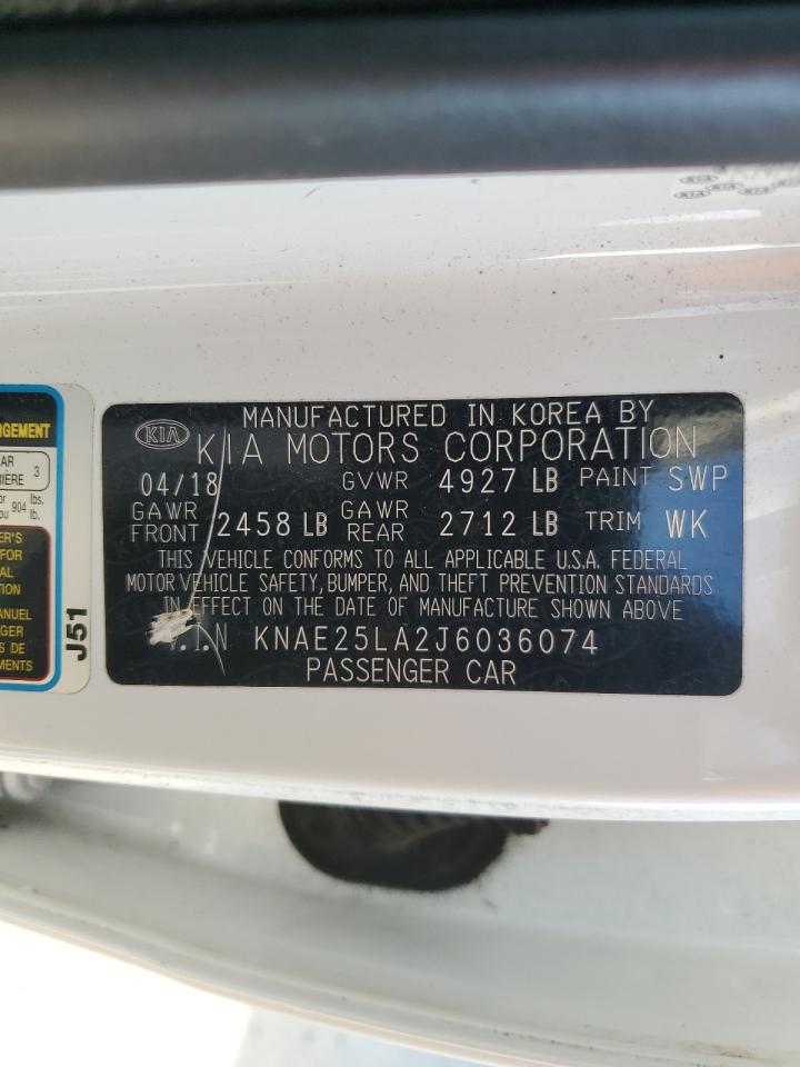 2018 KIA Stinger VIN KNAE25LA2J6036074 Copart auction photo, front end damage thumbnail 13