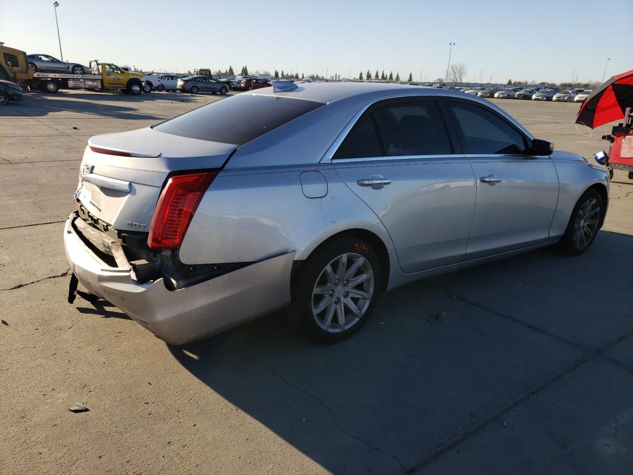 2015 Cadillac CTS VIN 1G6AW5SX8F0104029 Copart auction photo, rear end damage thumbnail 3