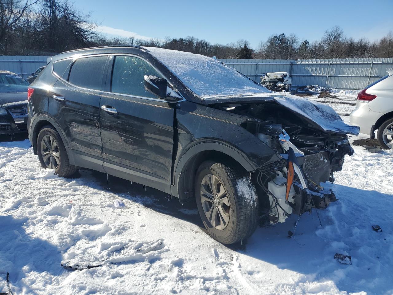 2014 Hyundai Santa Fe VIN 5XYZUDLB4EG215141 Copart auction photo, front end / side damage thumbnail 4