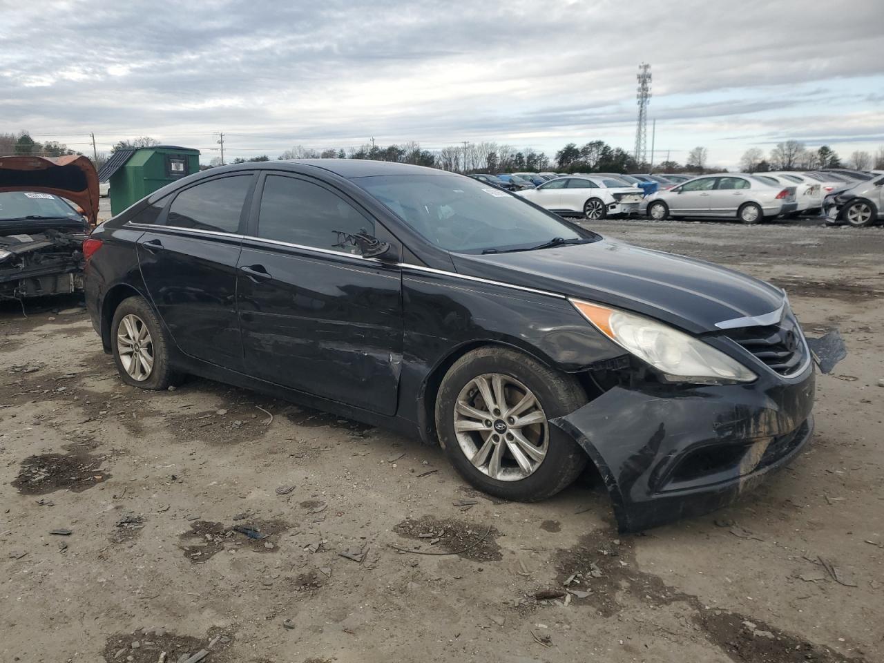 2013 Hyundai Sonata VIN 5NPEB4AC7DH665860 Copart auction photo, front end / side damage thumbnail 4