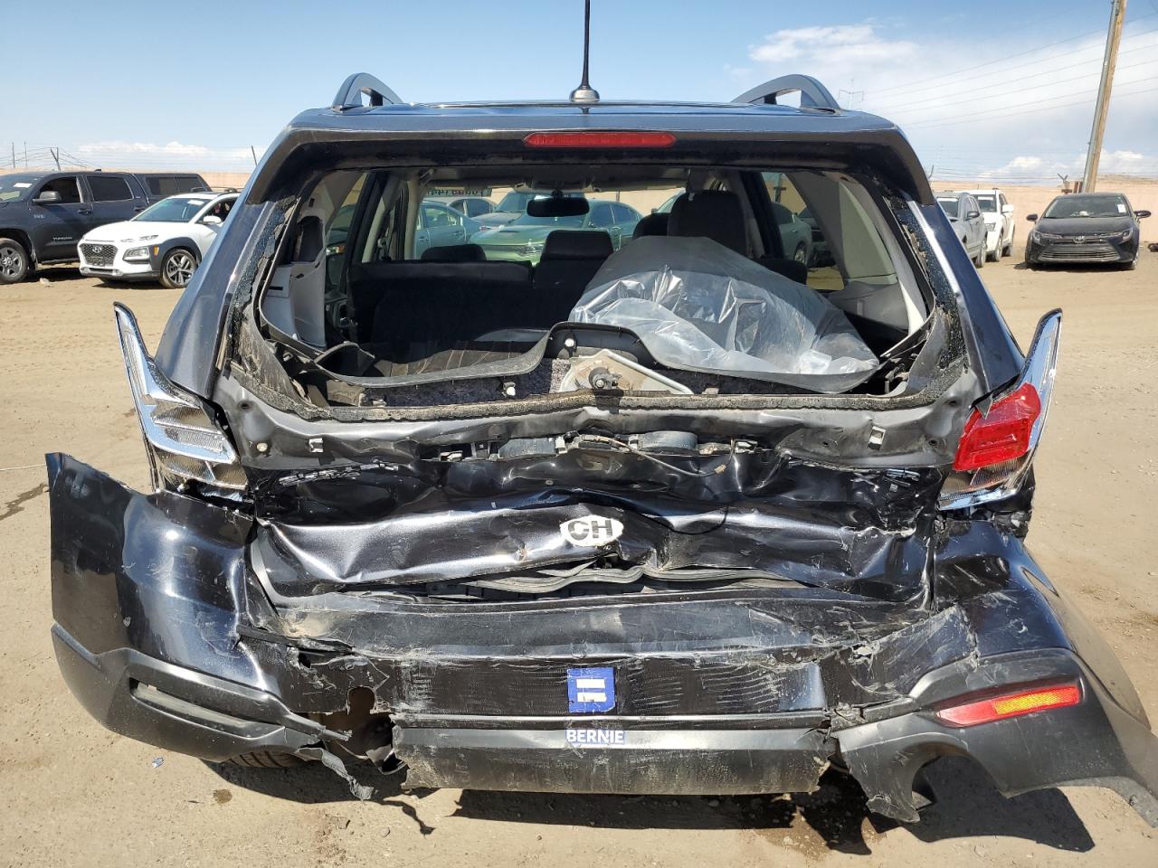 2014 Subaru Forester VIN JF2SJGMC5EH547309 Copart auction photo, rear end / side damage thumbnail 6