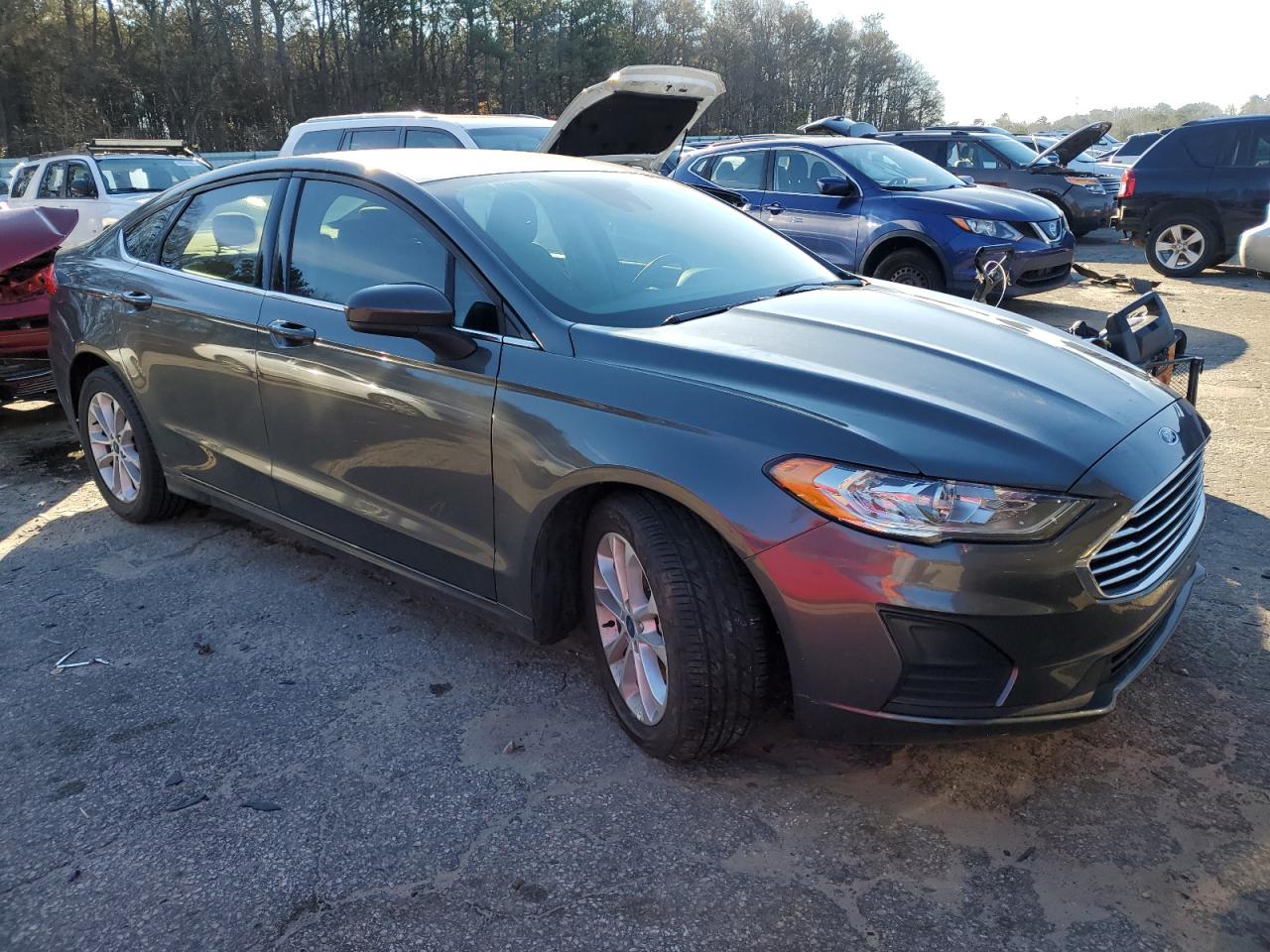2020 Ford Fusion VIN 3FA6P0HD3LR224838 Copart auction photo, front end damage thumbnail 4