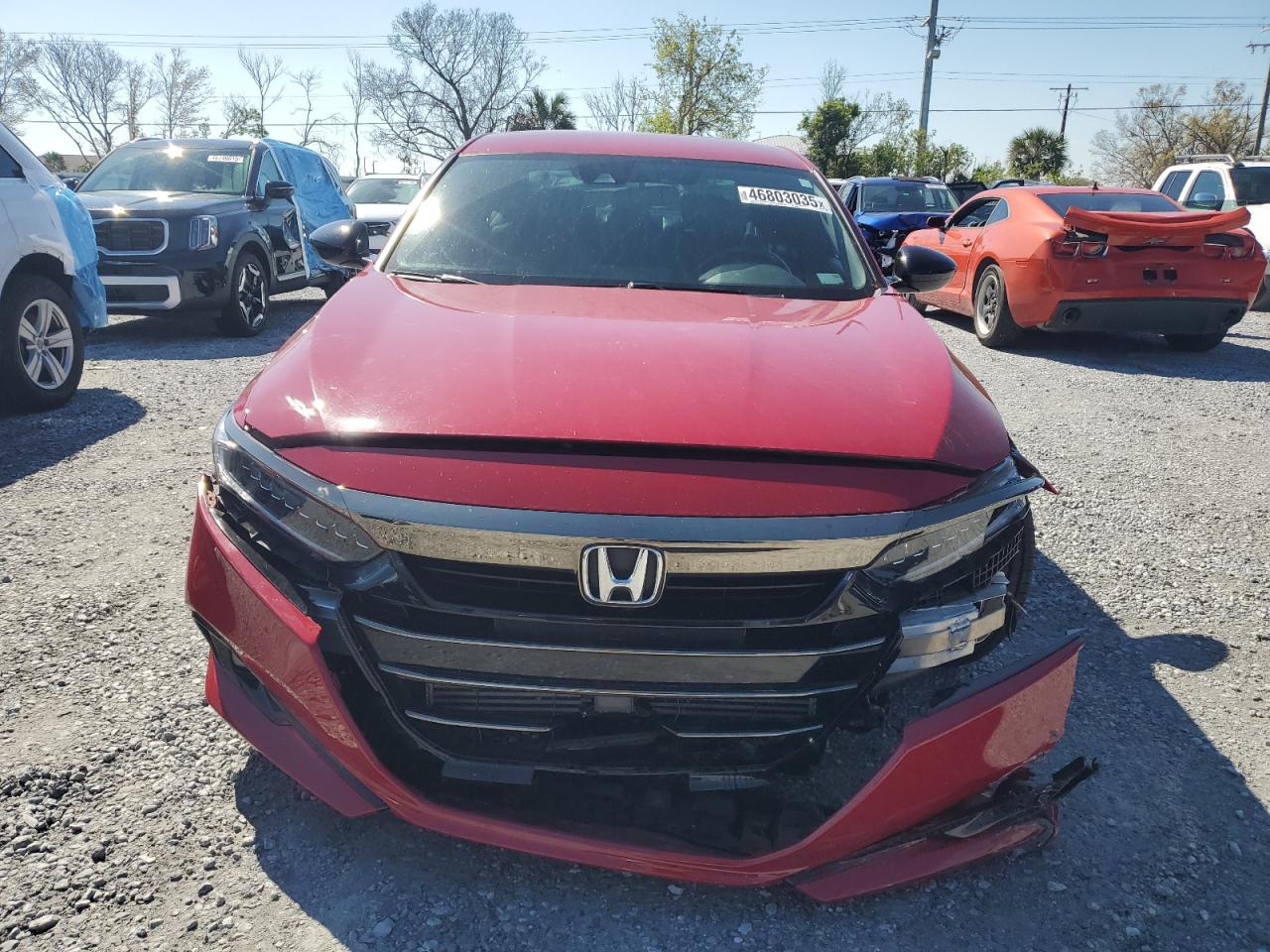 2021 Honda Accord VIN 1HGCV1F30MA044071 Copart auction photo, front end / minor dent/scratches damage thumbnail 5