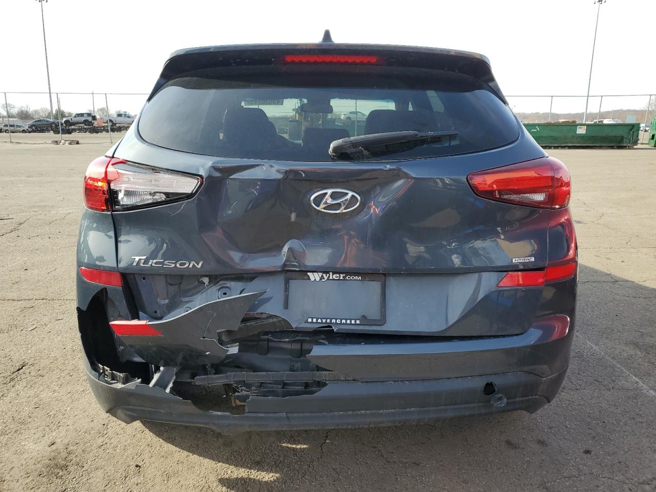 2019 Hyundai Tucson VIN KM8J2CA40KU914306 Copart auction photo, rear end / vandalism damage thumbnail 6