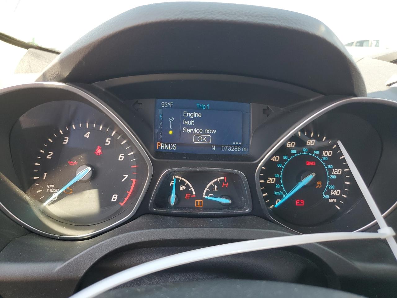 2015 Ford Escape VIN 1FMCU9GX1FUB87349 Copart auction photo, front end damage thumbnail 9