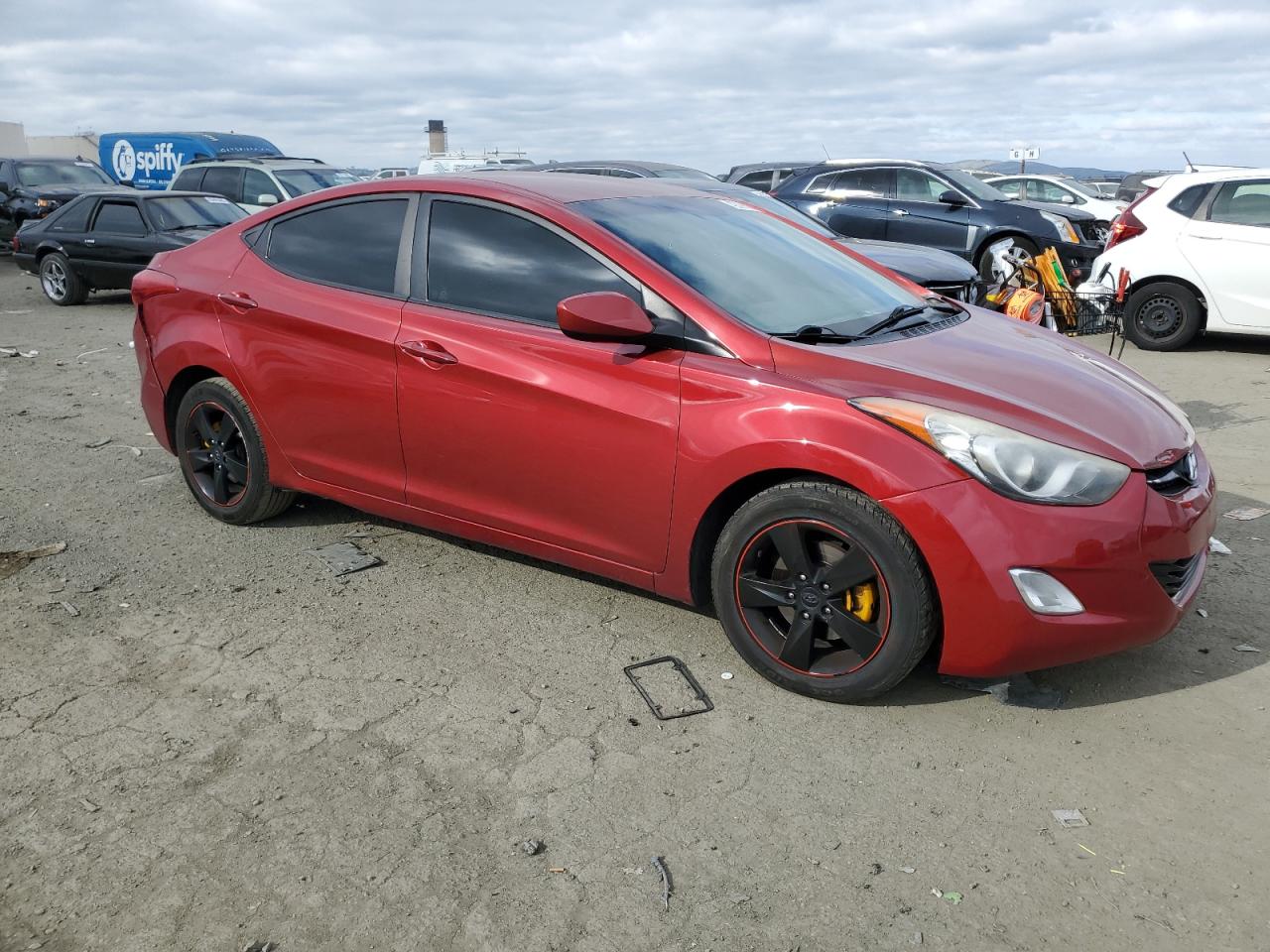 2013 Hyundai Elantra VIN 5NPDH4AE9DH445812 Copart auction photo, rear end damage thumbnail 4
