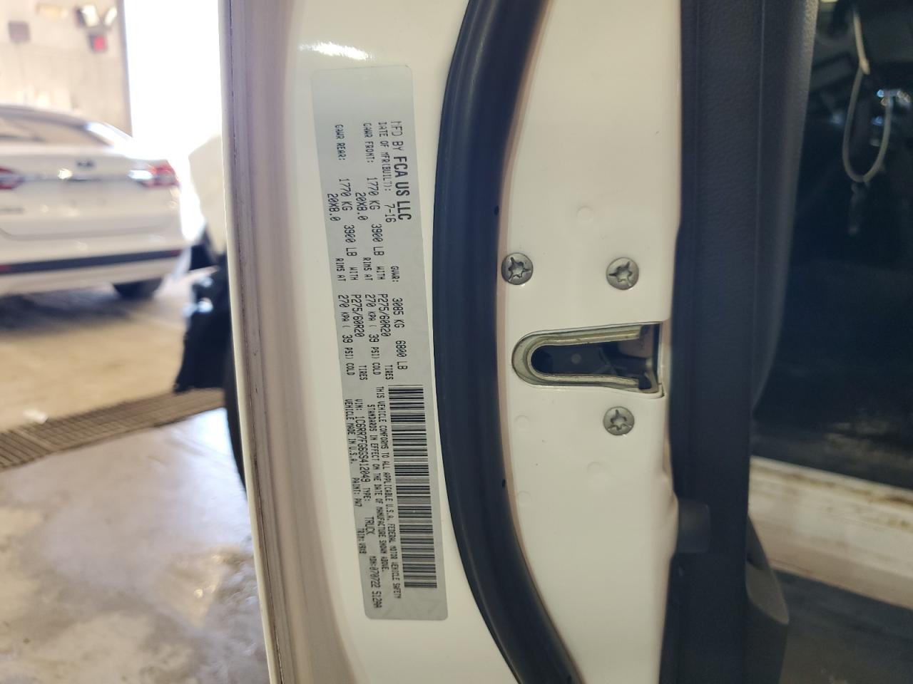 2016 RAM 1500 VIN 1C6RR7FG6GS412049 Copart auction photo, front end damage thumbnail 15
