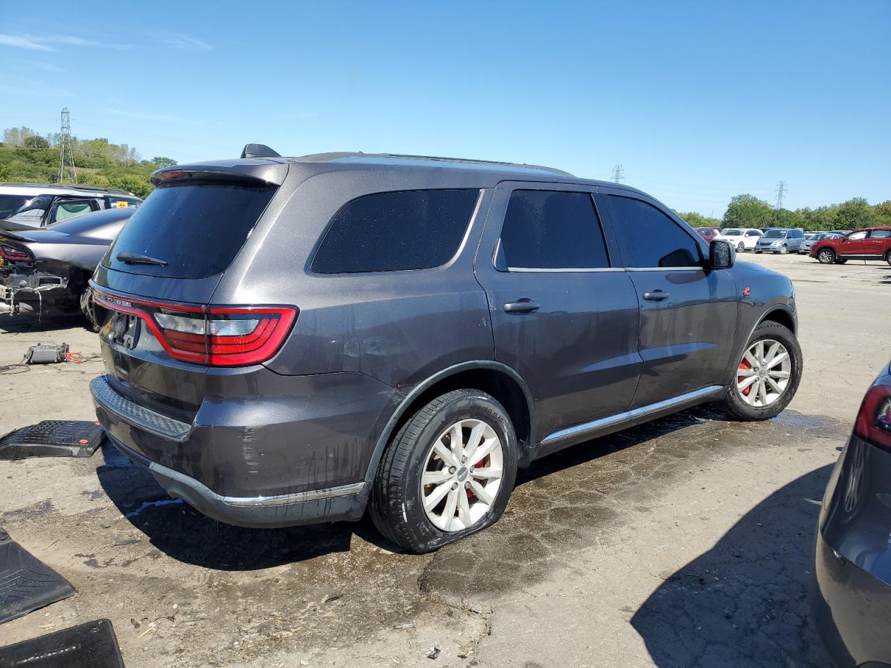 2015 Dodge Durango VIN 1C4RDHAGXFC187826 Copart auction photo, rear end / side damage thumbnail 3