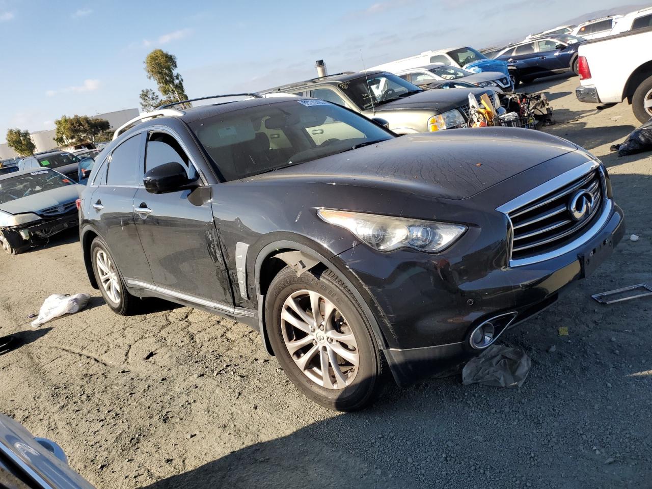 2013 Infiniti FX VIN JN8CS1MW4DM170389 Copart auction photo, vandalism / all over damage thumbnail 4