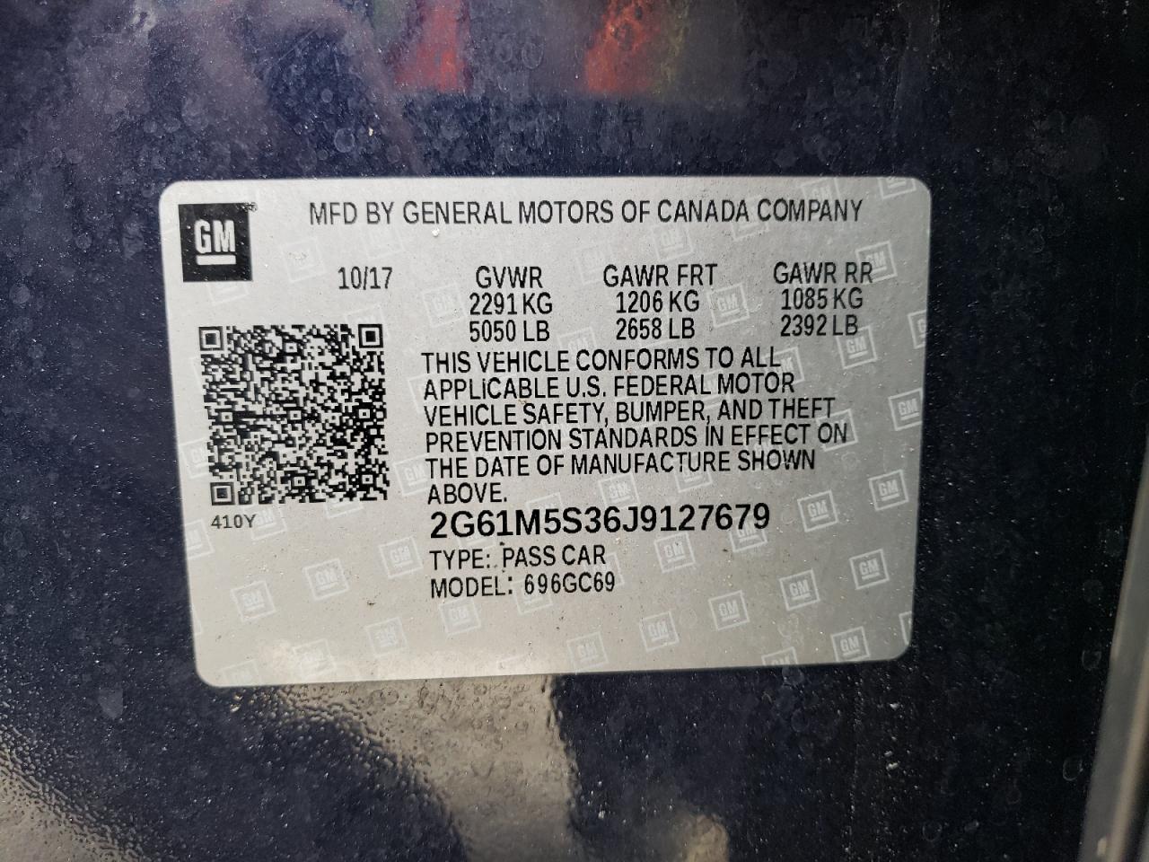 2018 Cadillac XTS VIN 2G61M5S36J9127679 Copart auction photo, all over damage thumbnail 14