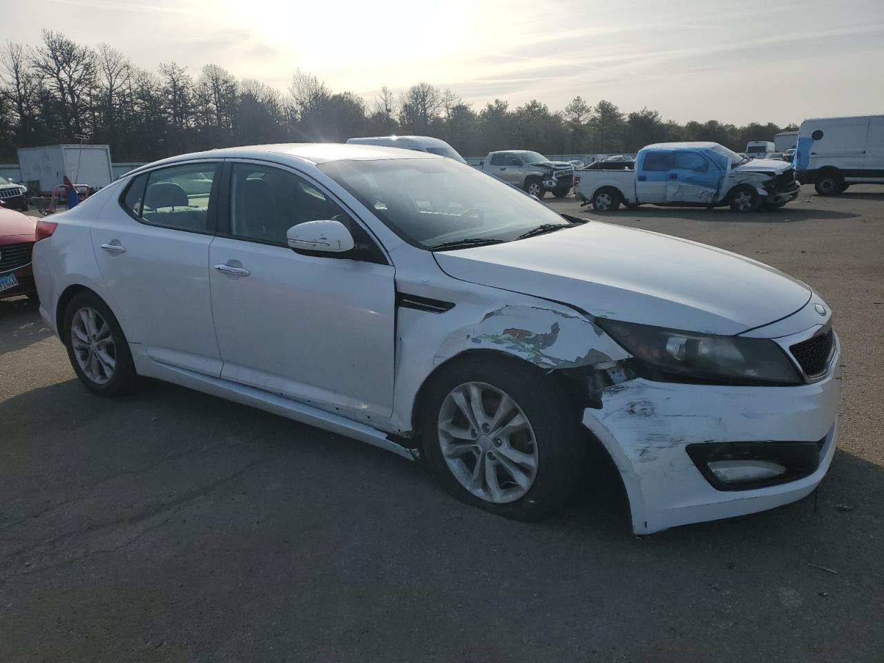 2013 KIA Optima VIN 5XXGN4A7XDG152956 Copart auction photo, front end / minor dent/scratches damage thumbnail 4