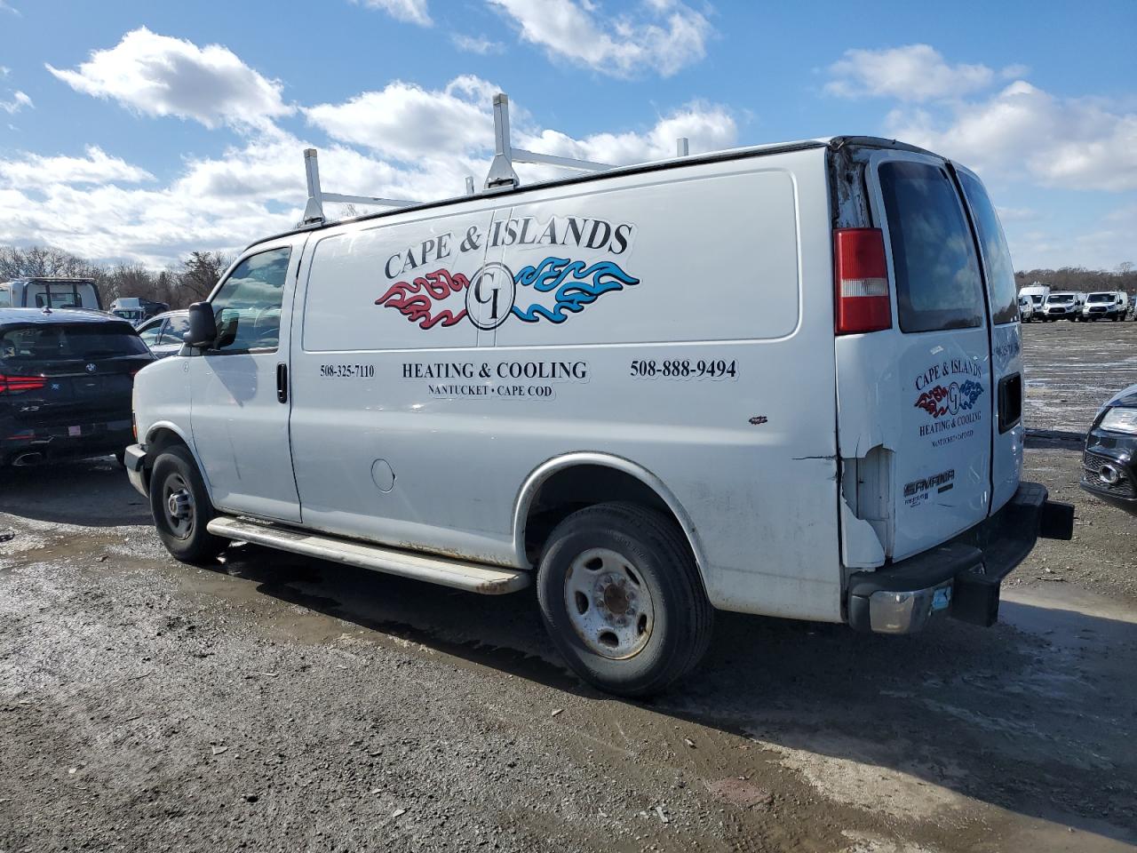 2014 GMC Savana VIN 1GTW7FCA0E1904672 Copart auction photo, side damage thumbnail 2