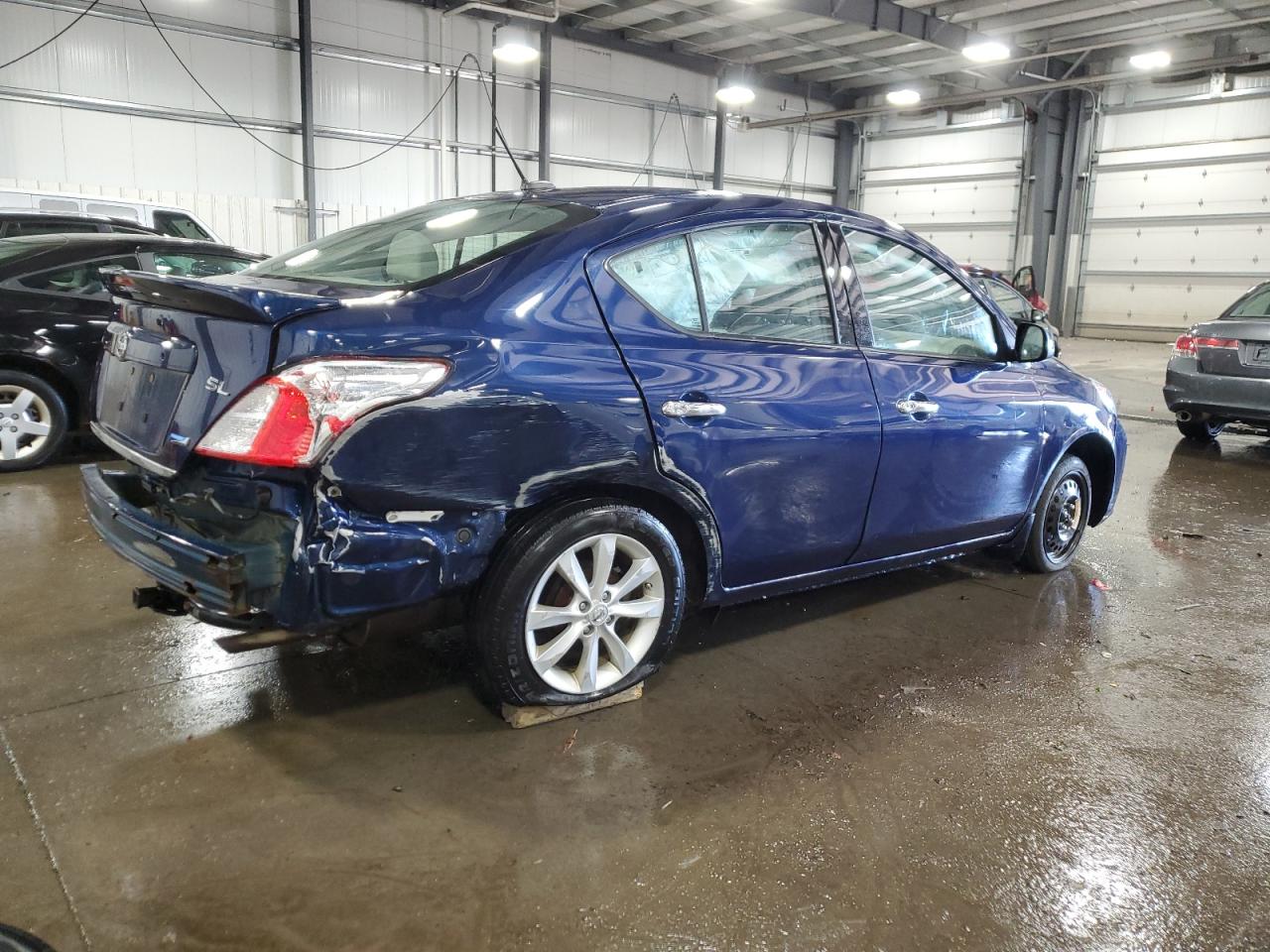 2014 Nissan Versa VIN 3N1CN7AP5EL877468 Copart auction photo, rear end / hail damage thumbnail 3