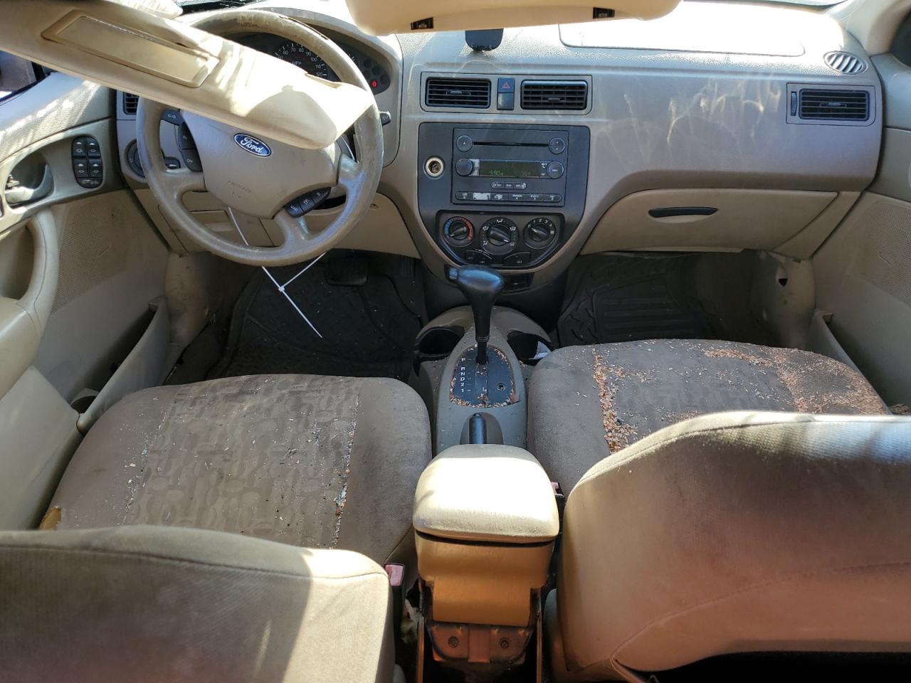 2005 Ford Focus VIN 1FAFP34N05W135695 Copart auction photo, top/roof damage thumbnail 8