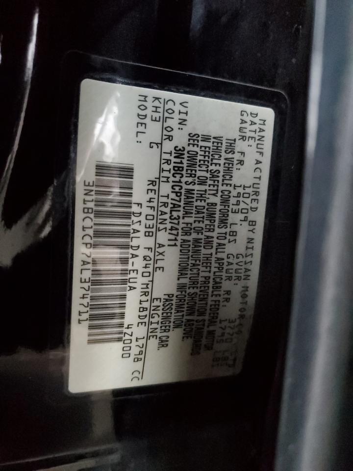 2010 Nissan Versa VIN 3N1BC1CP7AL374711 Copart auction photo, front end damage thumbnail 14