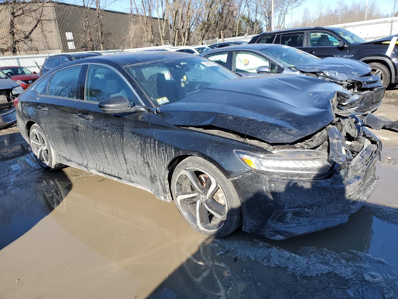 2021 Honda Accord VIN 1HGCV1F36MA070884 Copart auction photo, front end damage thumbnail 4