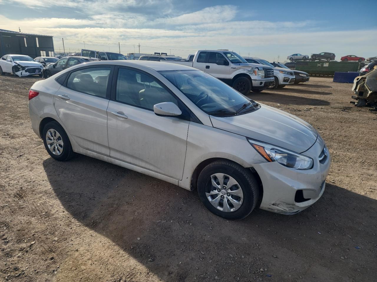 2016 Hyundai Accent VIN KMHCT4AE8GU127289 Copart auction photo, side / front end damage thumbnail 4