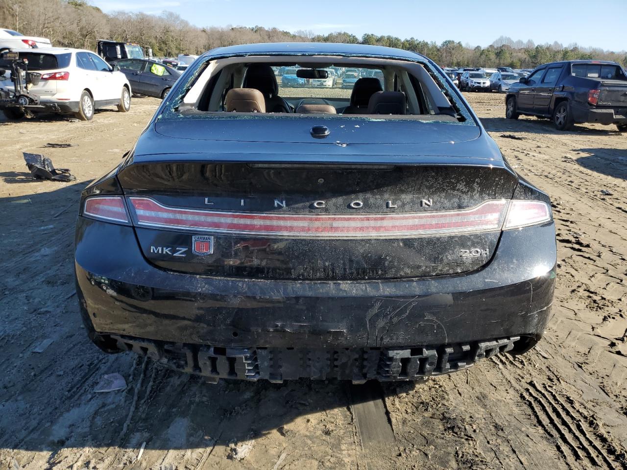 2015 Lincoln MKZ VIN 3LN6L2LU1FR604818 Copart auction photo, all over damage thumbnail 6