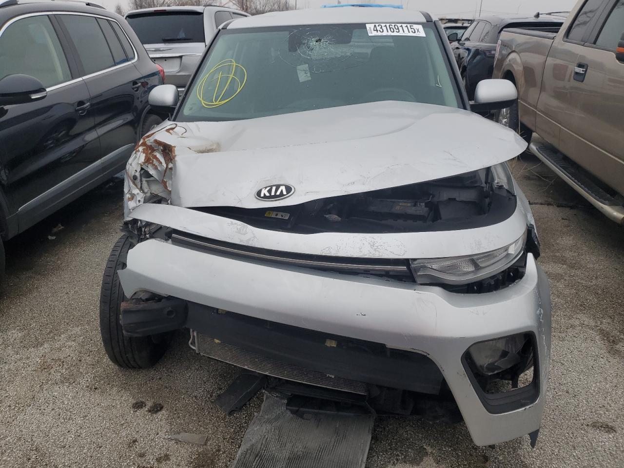 2020 KIA Soul VIN KNDJ23AU4L7004534 Copart auction photo, front end damage thumbnail 5
