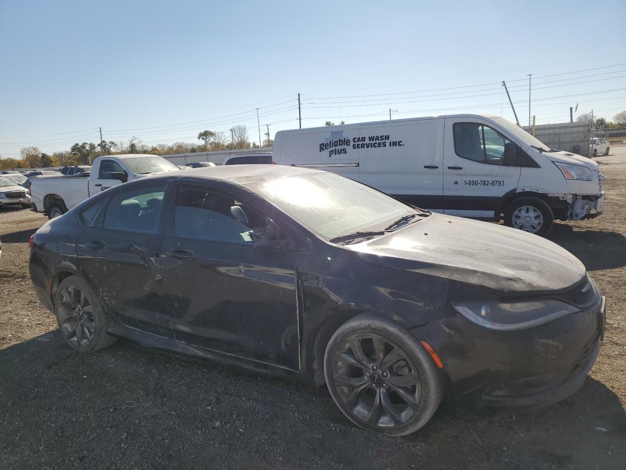 2015 Chrysler 200 VIN 1C3CCCBG8FN516283 Copart auction photo, side / front end damage thumbnail 4