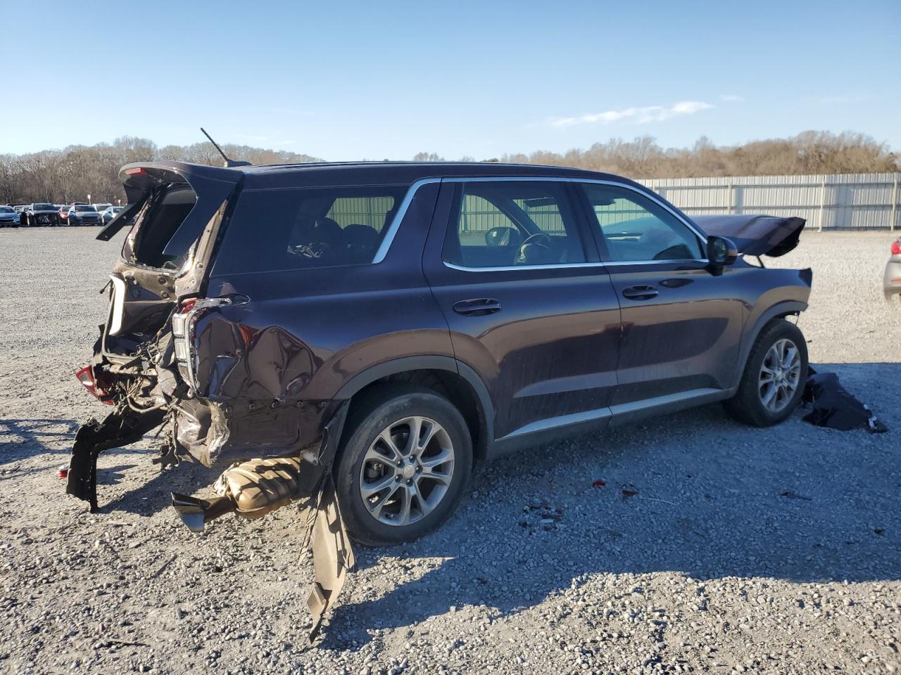 2020 Hyundai Palisade VIN KM8R14HE1LU056744 Copart auction photo, front end / rear end damage thumbnail 3