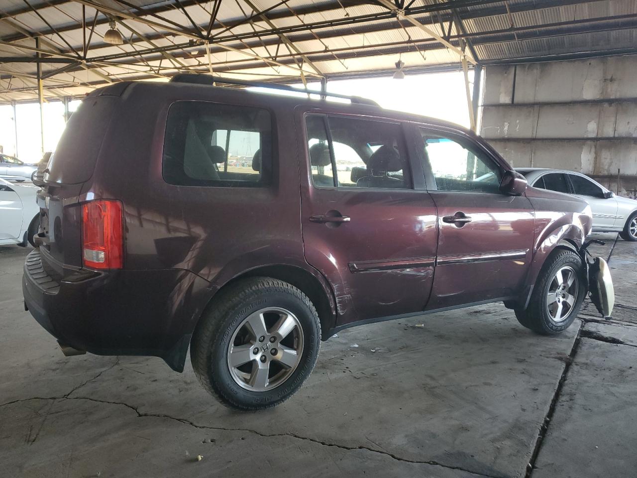 2011 Honda Pilot VIN 5FNYF3H57BB015800 Copart auction photo, front end / side damage thumbnail 3
