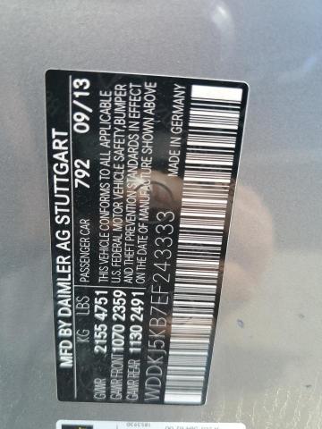 2014 Mercedes-Benz E-klasse VIN WDDKJ5KB7EF243333 Copart auction photo, rear end damage thumbnail 12