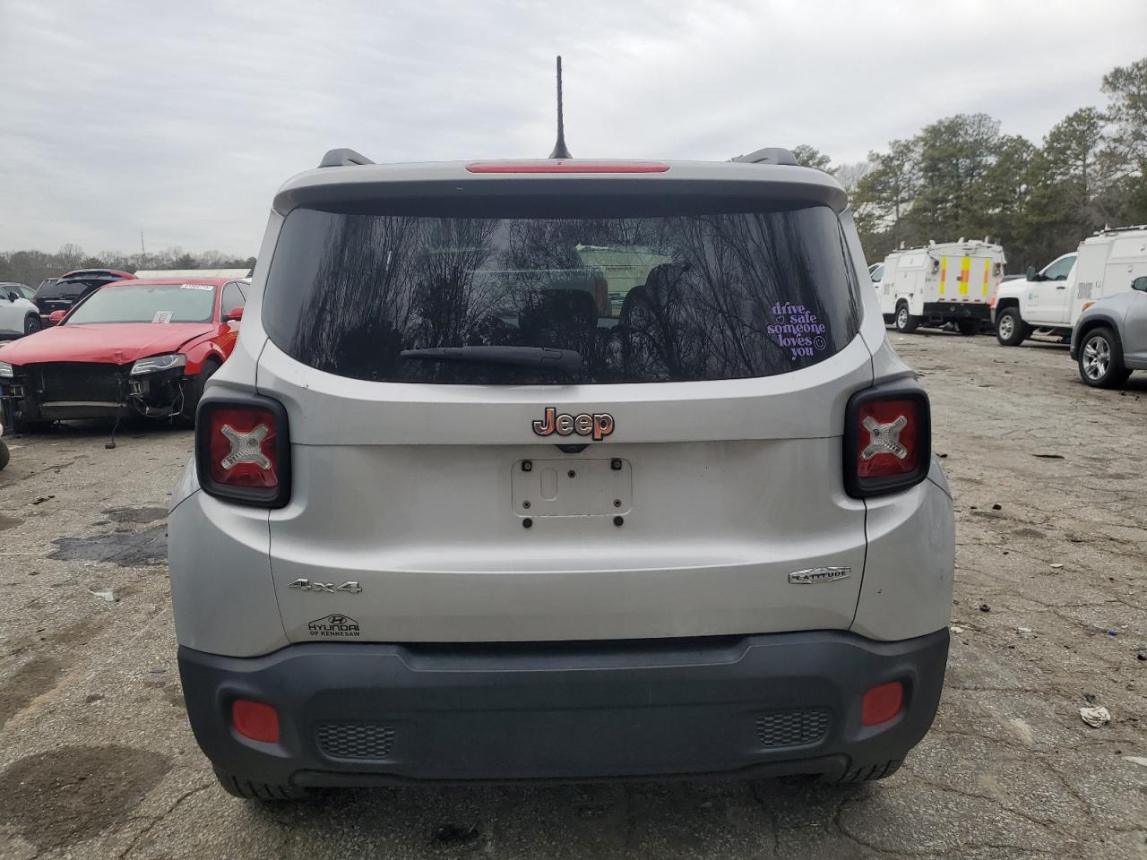 2017 Jeep Renegade VIN ZACCJBBB9HPF57483 Copart auction photo, front end / side damage thumbnail 6