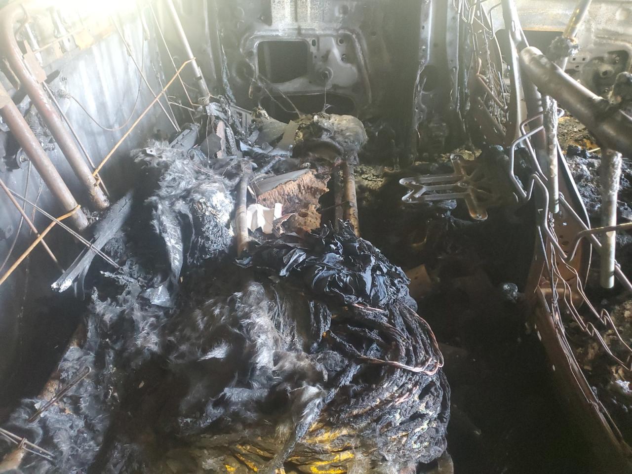 2012 Toyota Tundra VIN 5TFUY5F13CX242574 Copart auction photo, burn - engine damage thumbnail 10