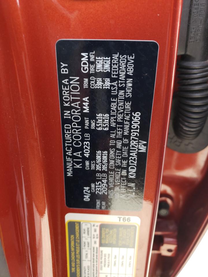 2024 KIA Soul VIN KNDJ23AU2R7919066 Copart auction photo, front end / hail damage thumbnail 12