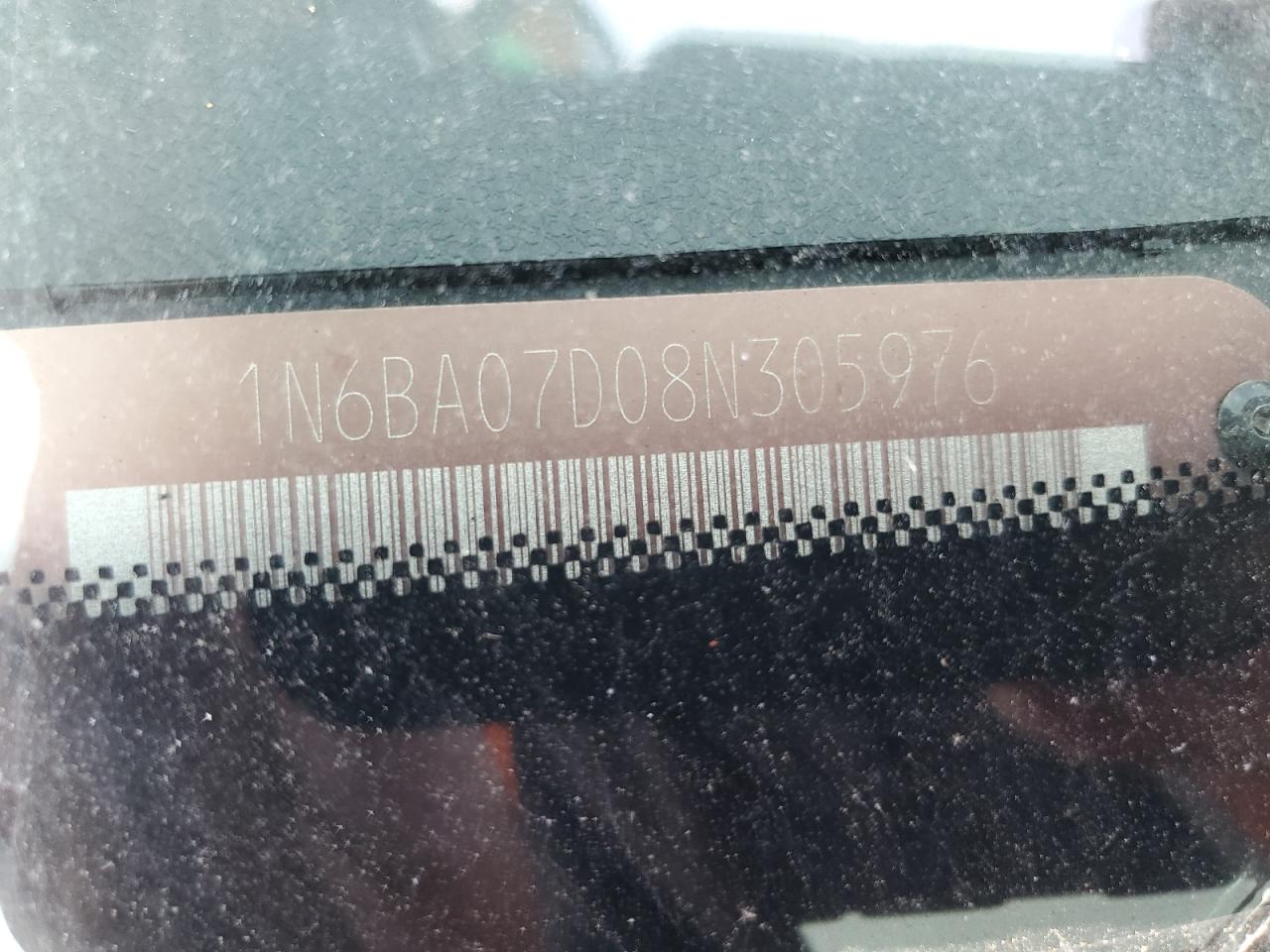 2008 Nissan Titan VIN 1N6BA07D08N305976 Copart auction photo, side / front end damage thumbnail 12