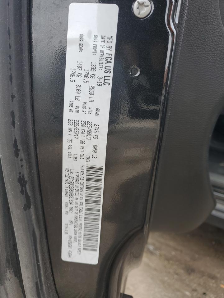 2019 Dodge Caravan VIN 2C4RDGEG8KR661634 Copart auction photo, rear end / side damage thumbnail 15