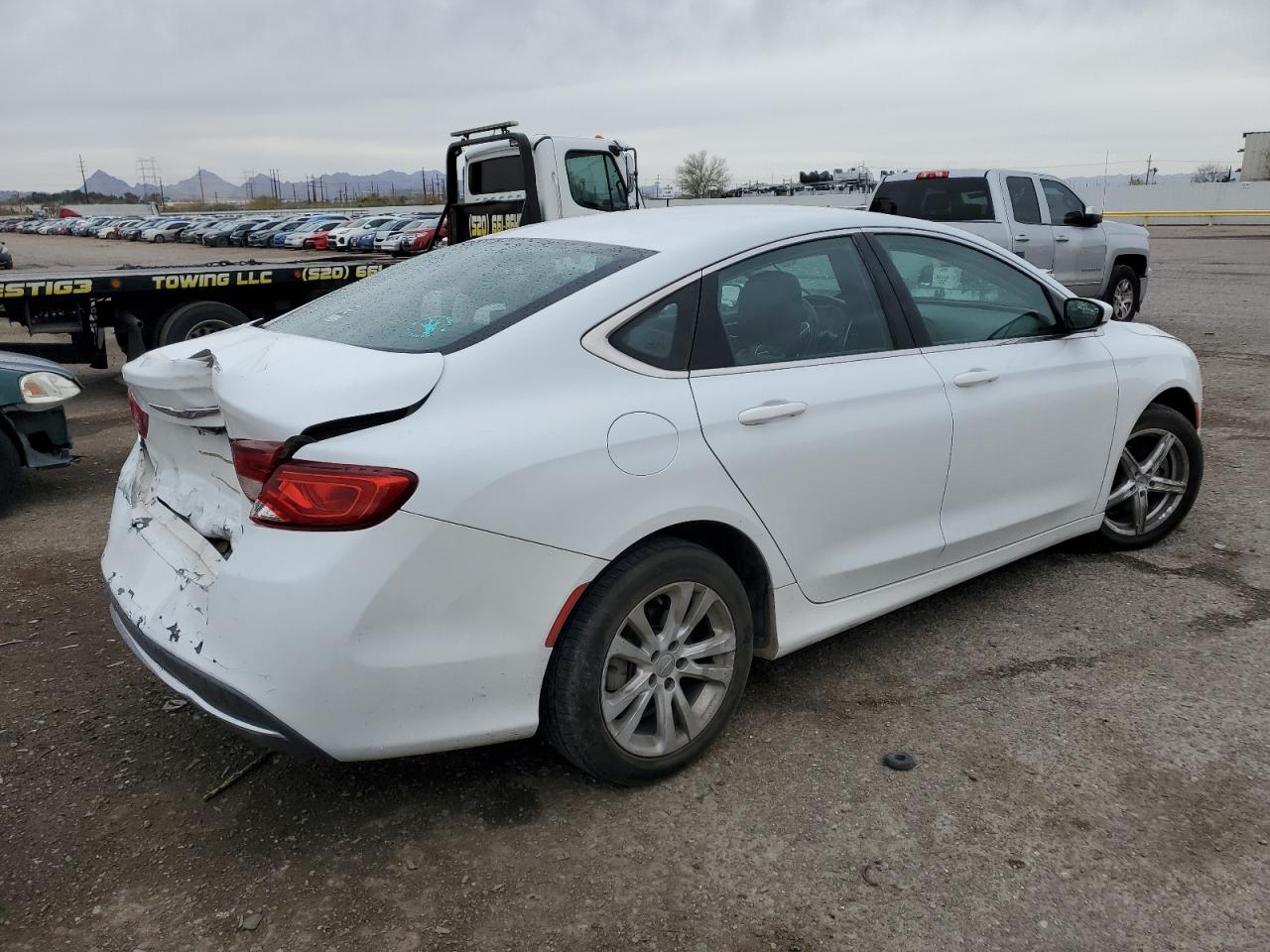 2015 Chrysler 200 VIN 1C3CCCAB1FN717366 Copart auction photo, rear end / frame damage damage thumbnail 3